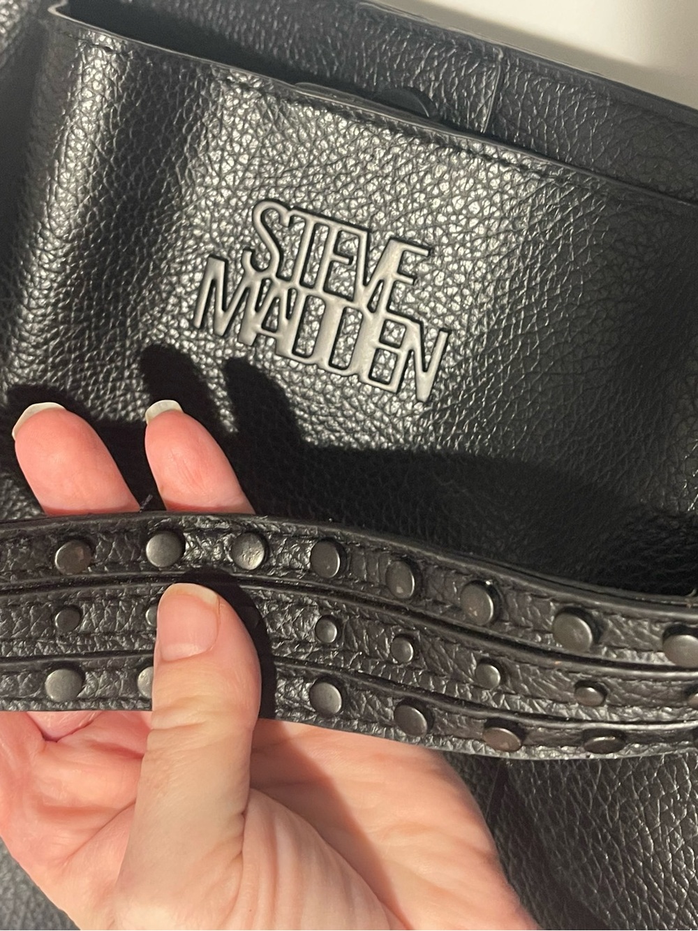 Steve Madden new BKOLTT hobo bag mini pouch charm Pebbled Leather Messenger - Picture 13 of 14